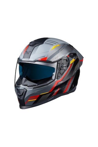Nexx Sx.100R Grıdlıne Mat Kask Gri-Kırmızı