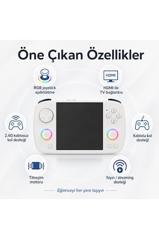Rg Cubexx El Oyun Konsolu 3.95 İnc Ips Ekran, Retro Mini Oyun Konsolu