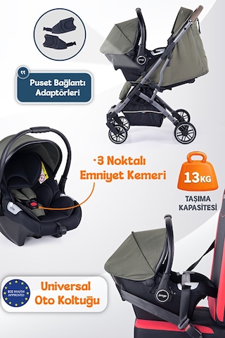 Prego Lotus Pro Kabin Boy Travel Bebek Arabası -tek Elle Katlanır-hafif -uv Tenteli -yağmurluk-örtü-kılıf