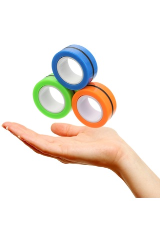 Parmak Yüzük Manyetik Stres Giderici Spinner Oyuncak Çocuklar İçin Erken Eğitim Kompakt Yenilik Oyuncak