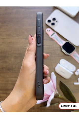 Samsung Galaxy S25 Uyumlu Kamera Korumalı Darbeye Dayanıklı Renk Atmayan Keep Silikon Kılıf Siyah