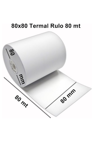 Şeylişeyler - 80 80 Mm Termal Adisyon Rulosu 10 Paket 100 Rulo