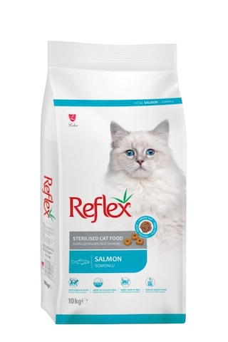 Reflex Sterilised Somonlu ve Pirinçli Kısırlaştırılmış Yetişkin Kedi Maması 10 KG Reflex Sterilised Somonlu ve Pirinçli Kısırlaştırılmış Yetişkin Kedi Maması 10 KG
