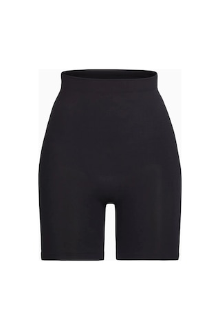 Skims Seamless Sculpt Mid - Thigh Shorts, Yüksek Bel Şekillendirici Şort Siyah