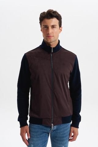 AR-MA Arma Erkek Regular Fit Selanik Kumaş Dik Yaka Fleto Cepli Basic Sweatshirt Kazak K30324698502 Lacivert