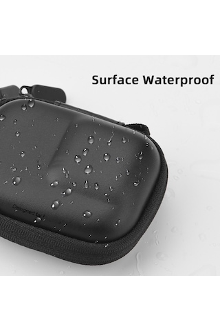 Butu Osmo Action / 3 / 4 / Gopro 9 / 10 / 11 Kamera İçin Brdrc Saklama Çantası Karabinalı Pu Deri Taşıma Çantası - Gri