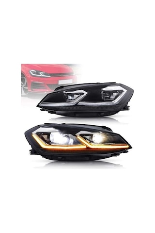 Vw Golf 6 İle Uyumlu 7,5 R Dızayn Far Krom 2008-2013