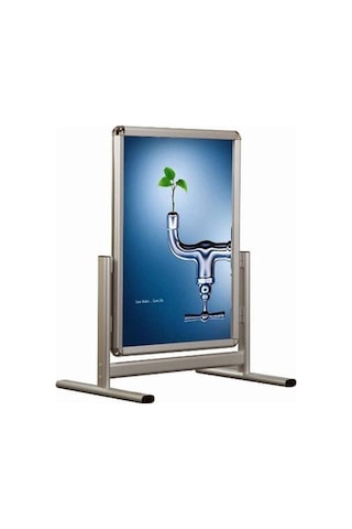 B1 70x100 Cm Çift Iki Taraflı Kısa Ayak Alüminyum Reklam Poster Kaldırım Pano -ds051