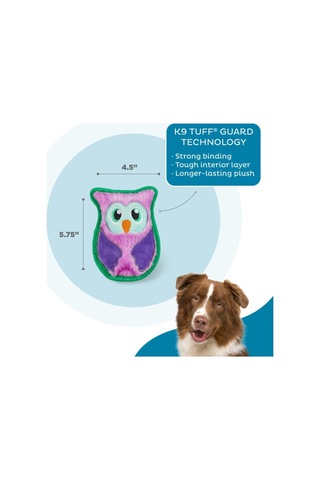 Durablez Owl Peluş Köpek Oyuncağı Xs - Düdüklü Ve Yüksek Dayanımlı