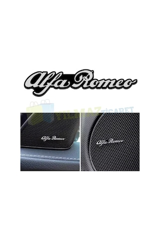 Alfa Romeo Logo Hoparlör Sticker Arma Amblem Metal Yapışkanlı 2Ad