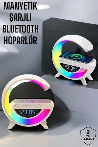 Bluetooth Hoparlör 15w Kablosuz Hızlı Şarj Led Gece Lambası Diğer
