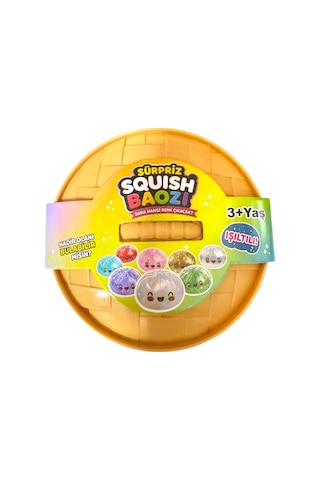 Baozı Squishy Dumpling Sürpriz Paket Renkli Simli Çin Mantısı Sukuşi Kutulu Büyük Boy 10x10 Cm