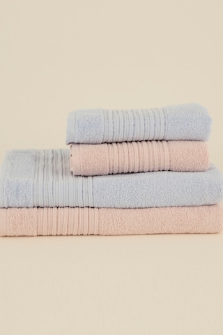 Karaca Home Line Soft %100 Pamuk 4 Parça Hamam Seti Pudra-mavi Pudra-mavi Pudra - Mavi