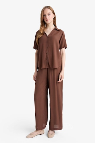 Defacto Culotte Geniş Paça Krinkıl Viskon Kapri C9565ax25aubn333 Kahve