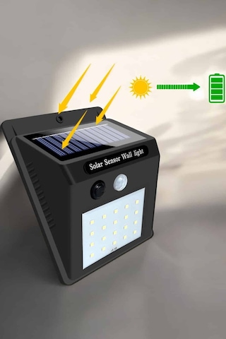 Güneş Enerjili Bahçe Lambası Solar Gece Aydınlatma Sensörlü Lamba 62434934
