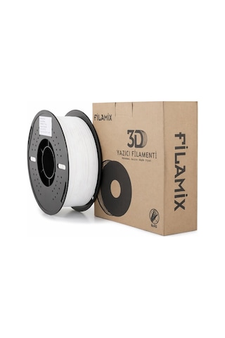 Filamix Pla+ Beyaz Filament 1.75mm 1kg - Plastik Makara Ams Uyumlu 50-300mm/s Yüksek Hızlı 3d Yazıcı
