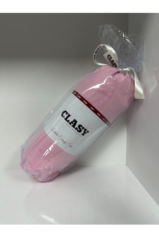 Clasy Ranforce Lastikli Çarşaf Seti Tek Kişilik Düz Pembe Çok Renkli