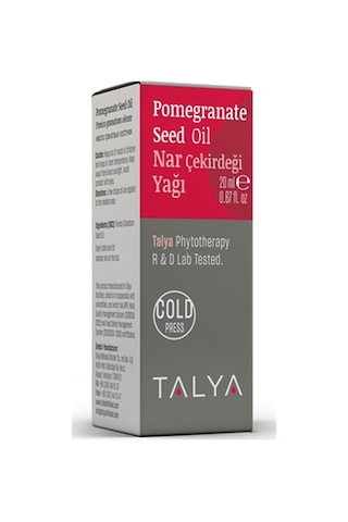 Talya Soğuk Sıkım %100 Saf ve Doğal Nar Çekirdeği Yağı 20 ML
