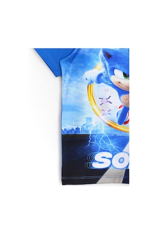 Kirpi Sonic The Hedgehog Yazlık Kısa Kollu T-Shirt Mavi