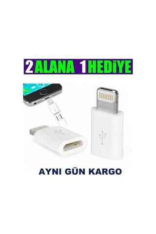 Otg Micro Usb To Iphone Lightining Çevirici Dönüştürücü Adaptör