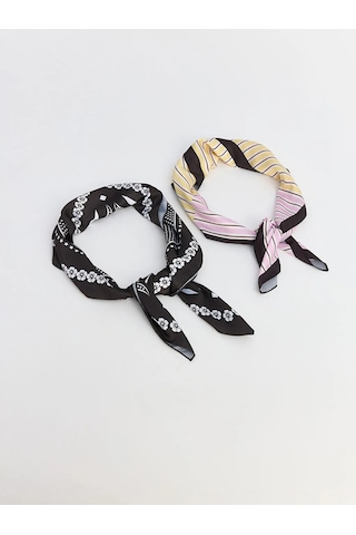 Lc Waikiki Kahverengi Desenli Kadın Bandana 2'li