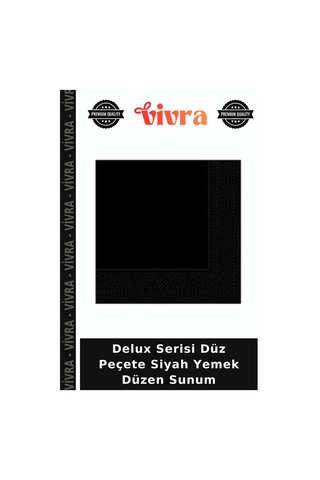 Delux Serisi Düz Peçete Siyah Yemek Düzen Sunum Delux Serisi Düz Peçete Siyah Yemek Düzen Sunum