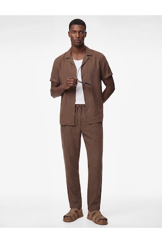 Koton Regular Fit Cepli Beli Bağcıklı Düğmeli Modal Pantolon Kahverengi 6sam40111hw Kahve