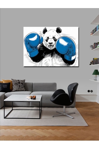 Kanvas Tablo Boks Eldivenli Panda 70cmx100cm