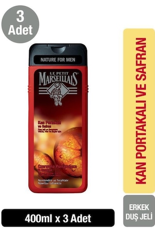 Le Petit Marseillais Duş Jeli Kan Portakalı Ve Safran 400 ML x3