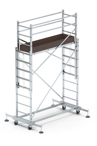 Narvon 2x2,5 5 Mt Tekerlekli Teleskopik Alüminyum Iskele