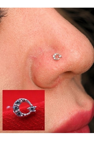 Gümüş Zirkon Taş Ay Yıldız Figür Hızma 925 Ayar Hızma-hızma43 Gümüş