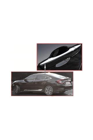 Honda Civic Fc5 2016-2020 Kapı Kolu Krom Decor 4 Kapı P.çelik