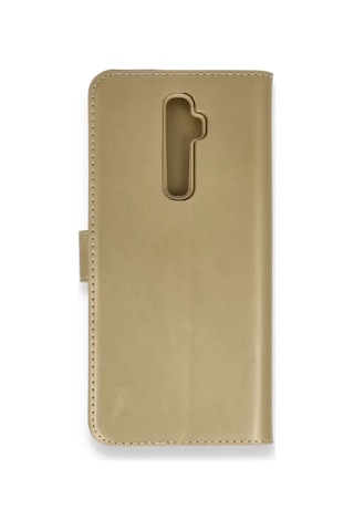Newface Oppo Reno 2z Kılıf Trend S Plus Kapaklı Kılıf - Gold Altın