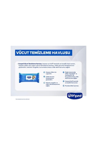 Canped Vücut Temizleme Havlusu 48 Adet X 12 Adet