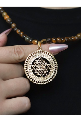 Doğal Taş Sitrin Kaplangözü Doğal Taşlı Sri Yantra Kadın Kolye Bolluk Ve Güç Euk55skgsy Kahverengi Doğal Taş Sitrin Kaplangözü Doğal Taşlı Sri Yantra Kadın Kolye Bolluk Ve Güç Euk55skgsy Kahverengi