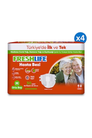 Freshlife Yetişkin Hasta Bezi M 4 x 30'lu