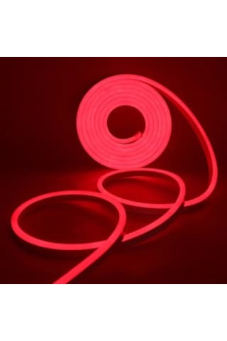 12 Volt Neon Led Kırmızı 5 Mt Ip65