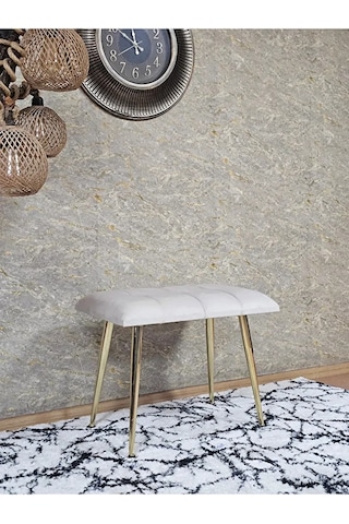 Gold Sivriltme Ayaklı 60 Cm Puf Bench - Puf - Bench - Oturak - Mu Çok Renkli