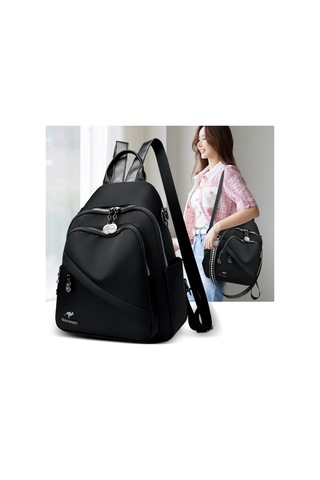 Skycity Şık Sırt Çantası: Tek Omuz, Çift Omuz, Elde Taşınabilir, Siyah, Yüksek Kalite Kumaş, 0.6kg Siyah