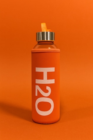 Kılıflı Cam Matara 500 Ml Turuncu
