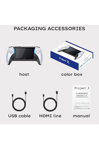 Project X Taşınabilir 4.3" 4K HD Retro Kablosuz Oyun Konsolu