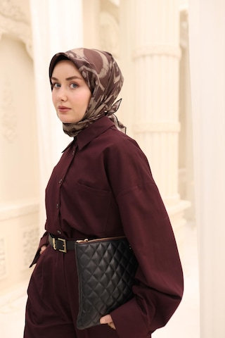 Silk Home Twill İpek Eşarp 11462-07 Kahverengi, Vizon