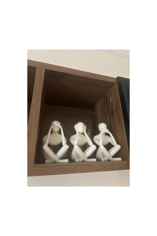 3'lü Set Meditasyon Modern Biblo Masa Üstü Biblo, Görmedim Duymadım Bilmiyorum Hean Speak See 05910206