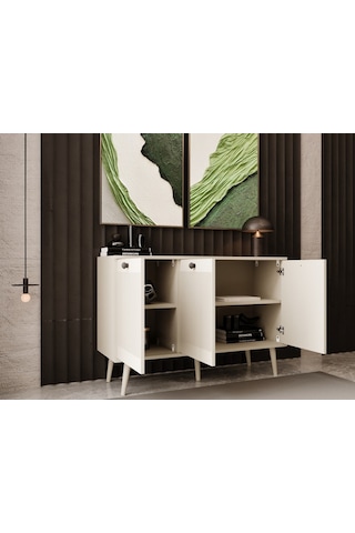 Melura Konsol 120 Cm %100 Mdf Lake Ahşap Ayaklı Kumtaşı