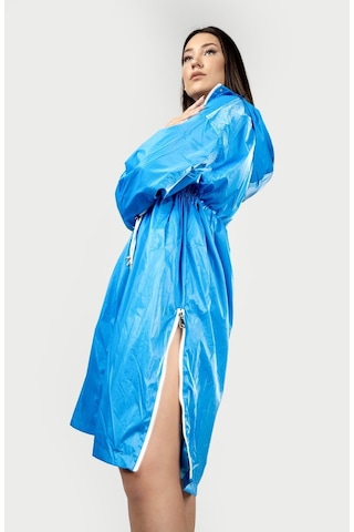 Pua Fashion Mavi Kalpli Kapşonlu Trench 001