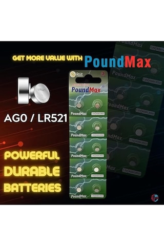 Ayrex 10 Adet Ag0 Lr521,lr63,379 1.5v Alkalin Düğme Pil