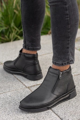 Daxtors Garantili D472 Su Ve Soğuk Geçirmez Kürklü Ortopedik Hakiki Deri Erkek Bot 22kdaf100000067-108 001