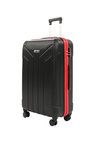 Cotpoly Home Petra Lüx Abs Büyük Boy Valiz 75 Cm Kırmızı - Siyah