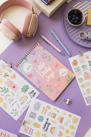 A5 Sticker Book 466 Adet 18 Yaprak Renkli Etiket Defteri Little Daily Joys
