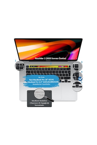 Apple Uyumlu MacBook Pro Klavye Koruyucu M1-m2, 13inç Dazzle Uk-eu İngilizce A2338 2289 2251 A2141 İle Pembe Yeşil